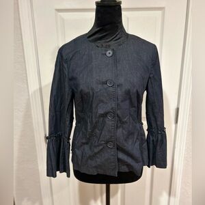 LOFT Outlet Navy Blue Button Down Blazer Size Small